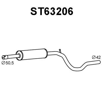 Предглушитель выхлопных газов ST63206 VENEPORTE