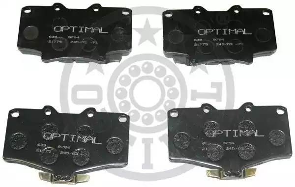 Комплект тормозных колодок, диско 9880 OPTIMAL