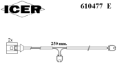 Датчик износа тормозных колодок 610477E ICER