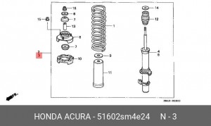 Амортизатор 51602SM4E24 HONDA