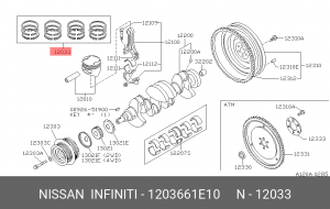 Кольца поршневые 12036-61E10 NISSAN
