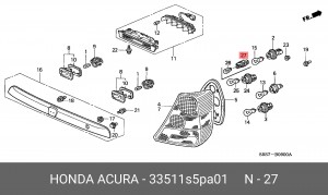 Патрон лампы 33511S5PA01 HONDA