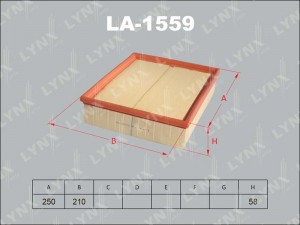 Фильтр воздушный LA-1559 LYNXAUTO