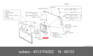 Вентилятор, охлаждение двигателя 45137FA002 SUBARU