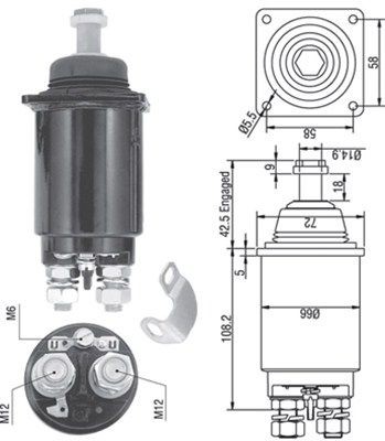 Тяговое реле, стартер AME0311 MAGNETI MARELLI