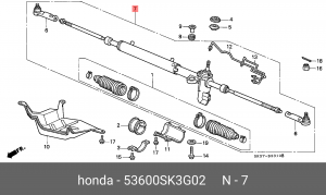 Рулевой механизм 53600SK3G02 HONDA