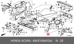 Обшивка багажника 84651TL0E02ZB HONDA