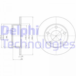 Тормозной диск BG2410 DELPHI
