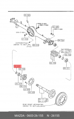 Комплект подшипника ступицы колеса 060326155 MAZDA