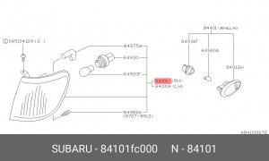 Фара головного света 84101FC000 SUBARU