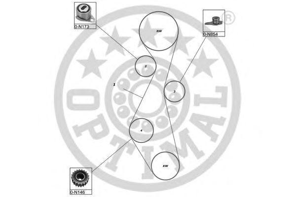 Комплект ремня ГРМ SK-1099 OPTIMAL