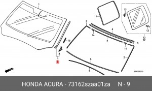 Деталь 73162SZAA01ZA HONDA