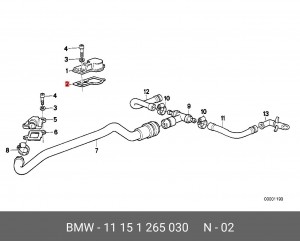 Прокладка, впускной / выпускной коллектор 11 15 1265030 BMW