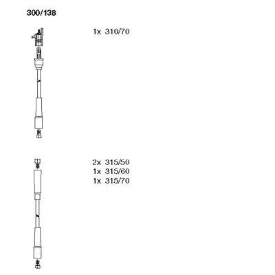 Ккомплект проводов зажигания 300138 BREMI