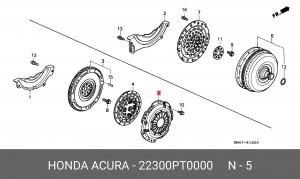 Нажимной диск сцепления 22300PT0000 HONDA