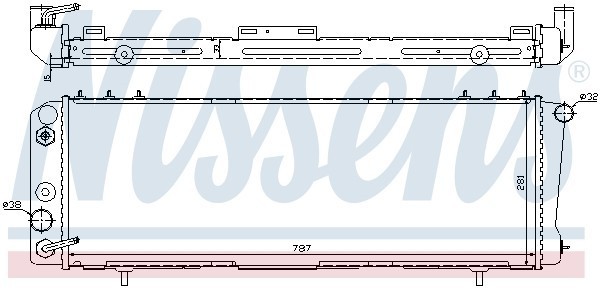 Радиатор, охлаждение двигател 60986 NISSENS