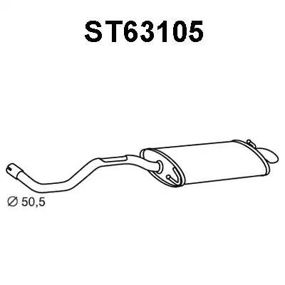 Глушитель выхлопных газов конечный ST63105 VENEPORTE