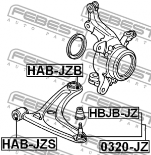 Сайлентблок HAB-JZS FEBEST