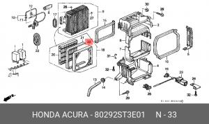 Рамка противотуманной фары 80292ST3E01 HONDA