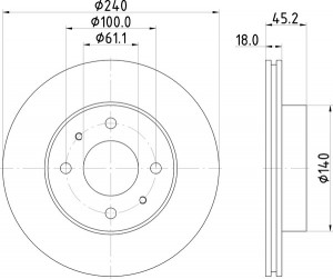 Тормозной диск MDC685 MINTEX