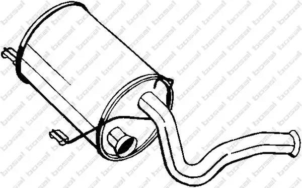Средний глушитель выхлопных газов 190-879 BOSAL
