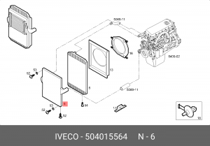 Интеркулер 504015564 IVECO