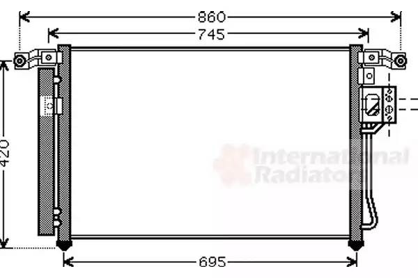 Конденсатор, кондиционер 82005176 VAN WEZEL