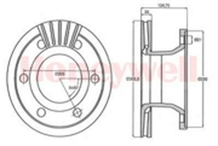 Тормозной диск 567955B BENDIX JURID