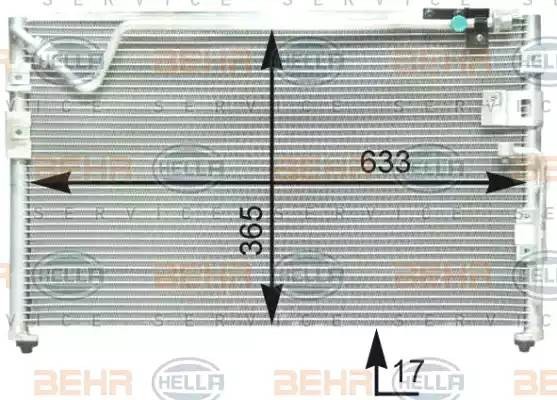Конденсатор, кондиционер 8FC351303041 HELLA