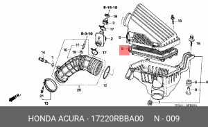 Фильтр воздушный 17220RBBA00 HONDA