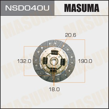 Диск сцепления NSD040U MASUMA