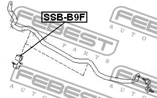 Втулка стабилизатора SSB-B9F FEBEST