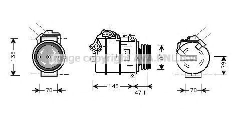 Компрессор кондиционера BWK306 AVA