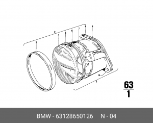 Рассеиватель 63 12 8 650 126 BMW