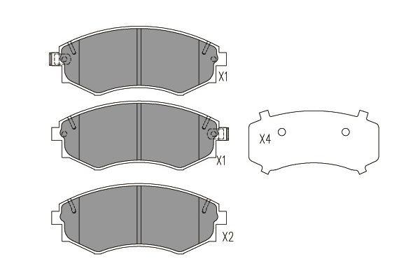 Комплект тормозных колодок, диско BP-7502 KAVO PARTS