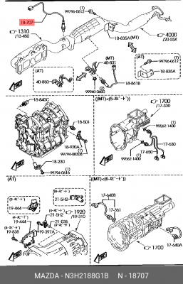 Лямбда-зонд N3H2-18-8G1B MAZDA