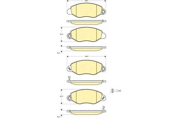 Комплект тормозных колодок, диско 6114614 GIRLING
