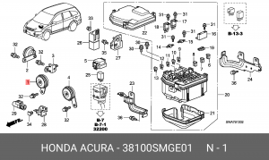 Сигнал звуковой 38100SMGE01 HONDA