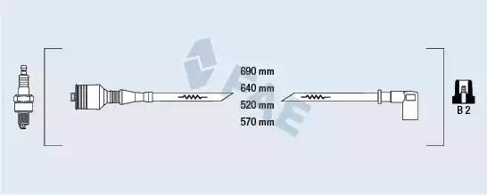 Ккомплект проводов зажигания 85401 FAE