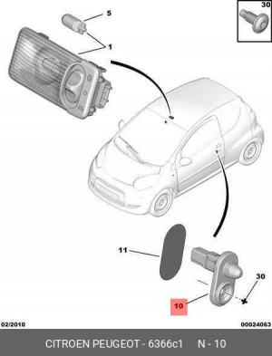 Выключатель концевой двери 6366 C1 CITROEN PEUGEOT