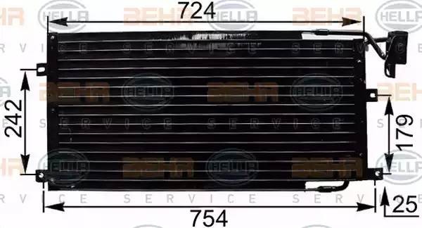 Конденсатор, кондиционер 8FC351300551 HELLA