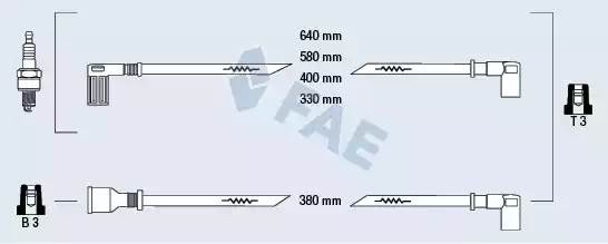 Ккомплект проводов зажигания 85271 FAE