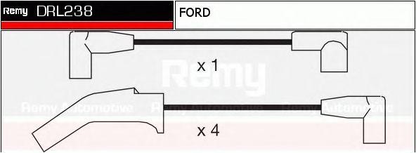 Ккомплект проводов зажигания DRL238 DELCO REMY