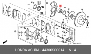 Комплект подшипника ступицы колеса 44300SS0014 HONDA