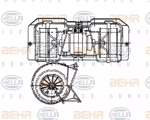 Электродвигатель, вентиляция салона 8EW009158001 HELLA