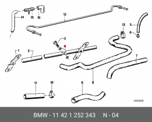 Уплотняющее кольцо 11 42 1 252 343 BMW
