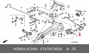 Датчик, частота вращения колеса 57475S74E00 HONDA
