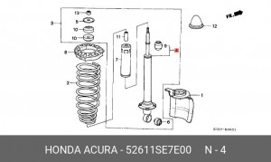 Амортизатор подвески 52611SE7E00 HONDA