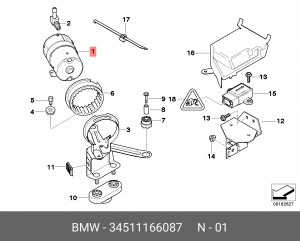 Гидравлический насос, регулировка динамики движения 34 51 1 166 087 BMW