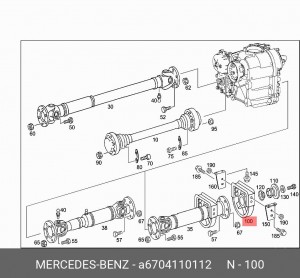 Опора карданного вала A 670 411 01 12 MERCEDES BENZ